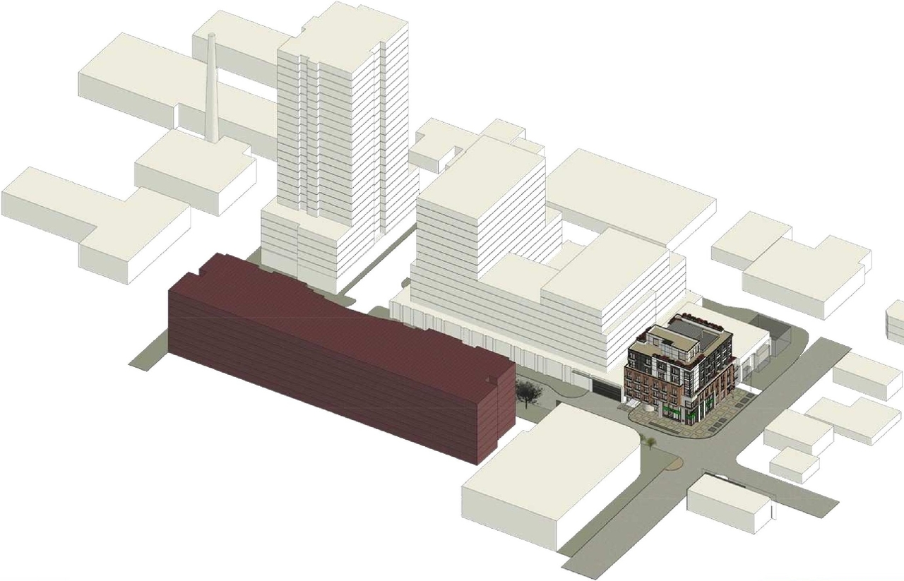 Rendering of building from page 33 of the file '2022-12-02 - Design Brief - D07-12-22-0165'