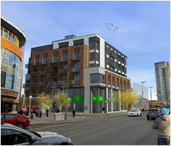 Rendering of building from page 42 of the file '2022-12-02 - Design Brief - D07-12-22-0165'