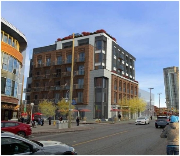 Rendering of building from page 42 of the file '2022-12-02 - Design Brief - D07-12-22-0165'