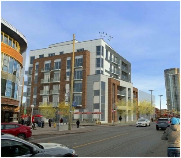 Rendering of building from page 42 of the file '2022-12-02 - Design Brief - D07-12-22-0165'
