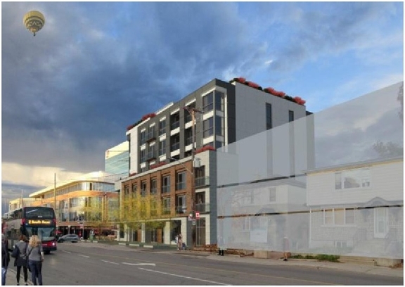 Rendering of building from page 43 of the file '2022-12-02 - Design Brief - D07-12-22-0165'