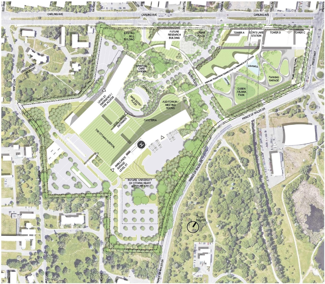 Construction site plan for project from page 27 of the file '2023-04-17 - Design Brief - D07-12-22-0168'