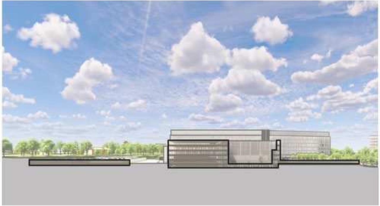 Rendering of building from page 37 of the file '2023-04-17 - Design Brief - D07-12-22-0168'