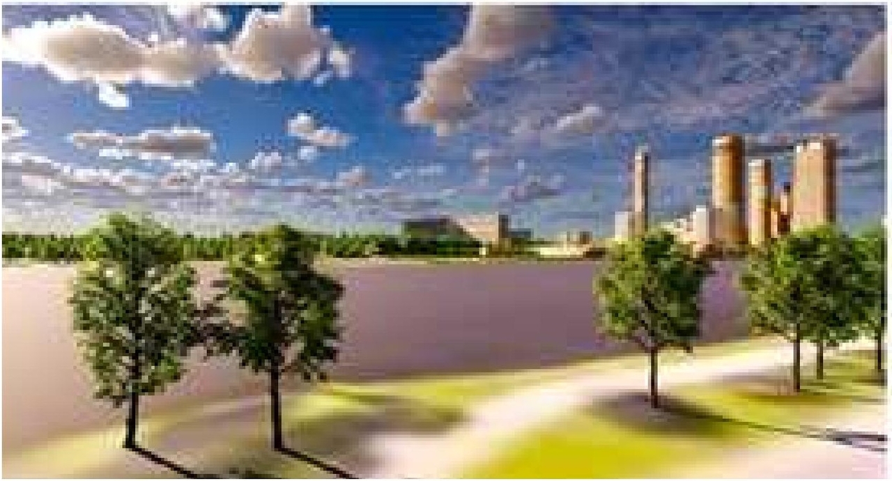 Rendering of building from page 43 of the file '2023-04-17 - Design Brief - D07-12-22-0168'