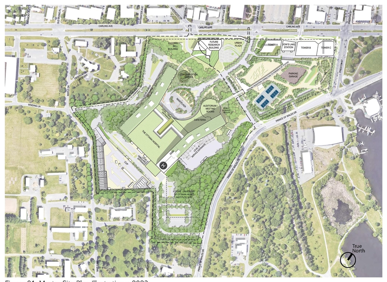 Construction site plan for project from page 7 of the file '2023-04-17 - Design Brief - D07-12-22-0168'