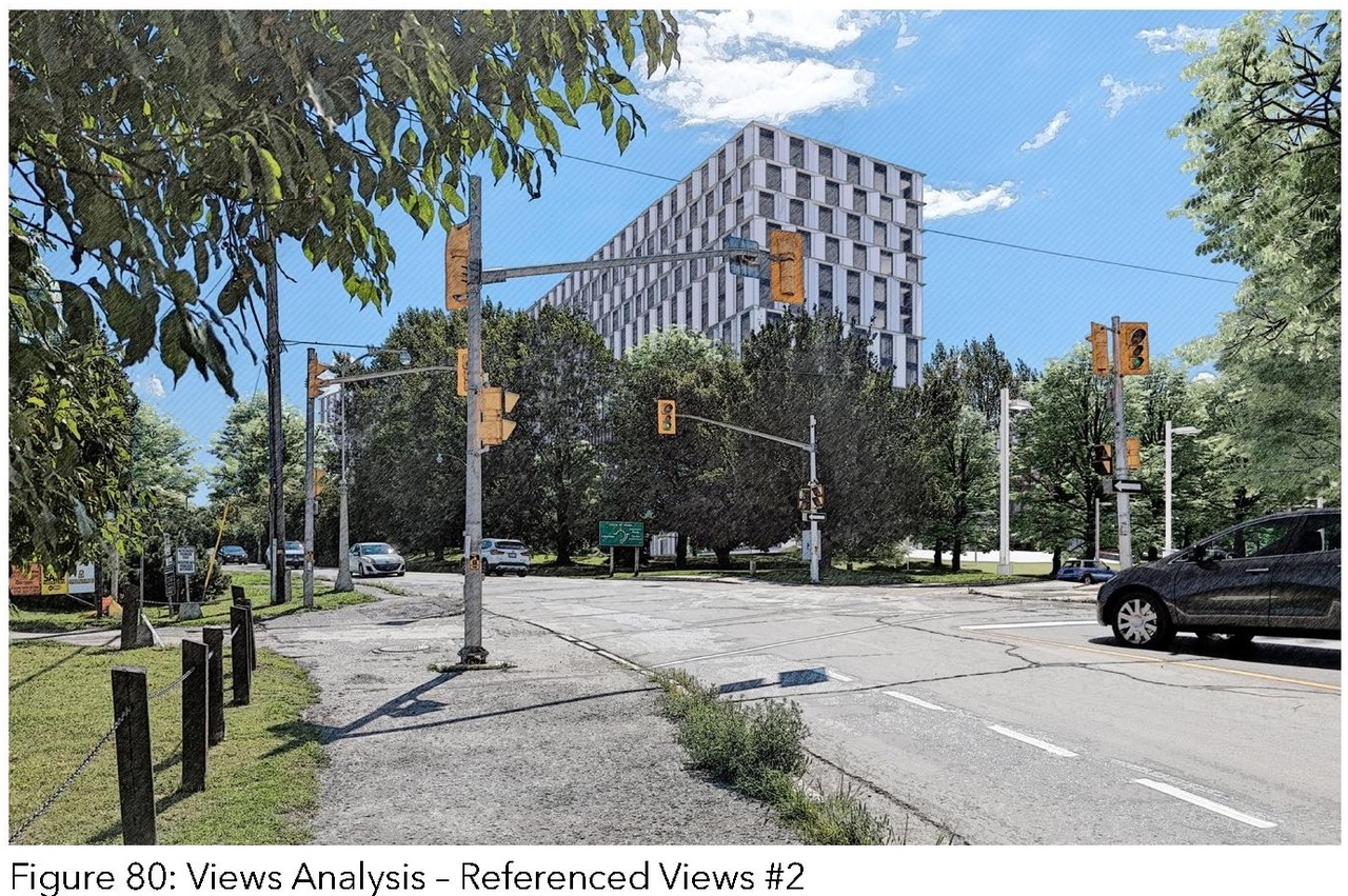 Rendering of building from page 72 of the file '2023-04-17 - Design Brief - D07-12-22-0168'
