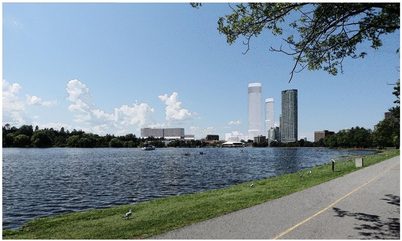Rendering of building from page 73 of the file '2023-04-17 - Design Brief - D07-12-22-0168'