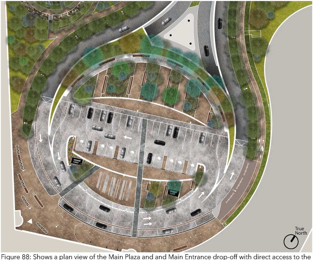 Construction site plan for project from page 78 of the file '2023-04-17 - Design Brief - D07-12-22-0168'