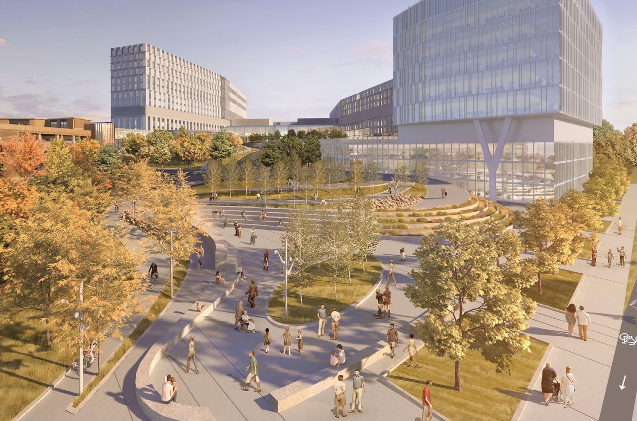 Rendering of building from page 81 of the file '2023-04-17 - Design Brief - D07-12-22-0168'