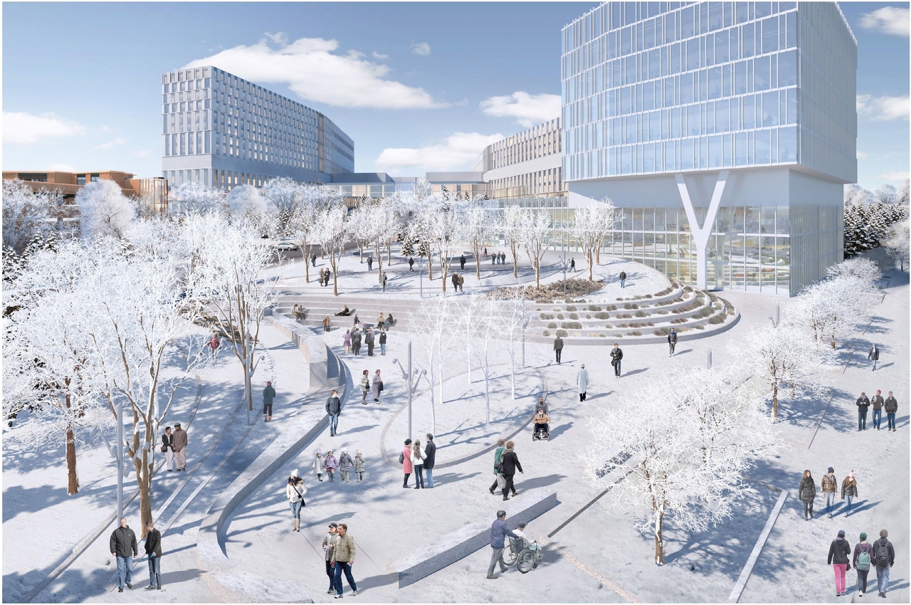 Rendering of building from page 82 of the file '2023-04-17 - Design Brief - D07-12-22-0168'