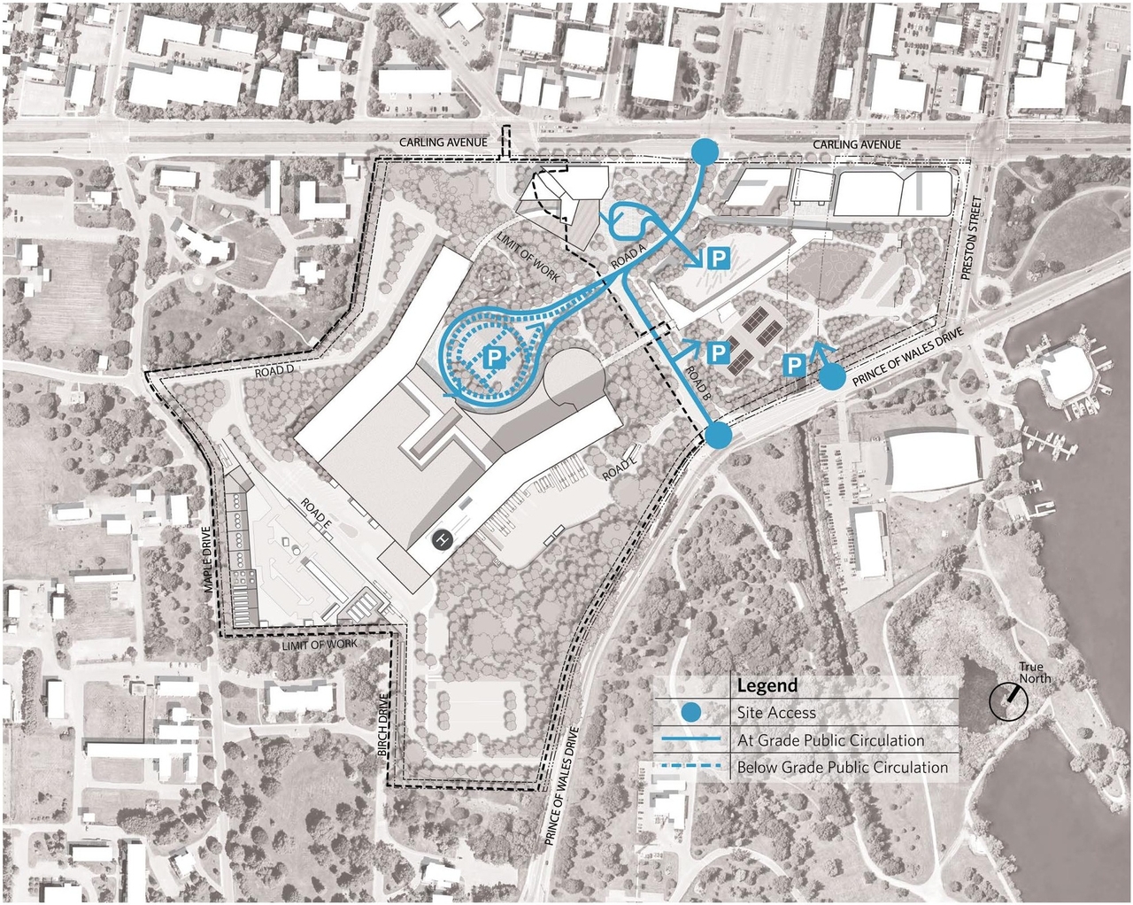 Construction site plan for project from page 60 of the file '2022-12-07 - Design Brief - D07-12-22-0168'