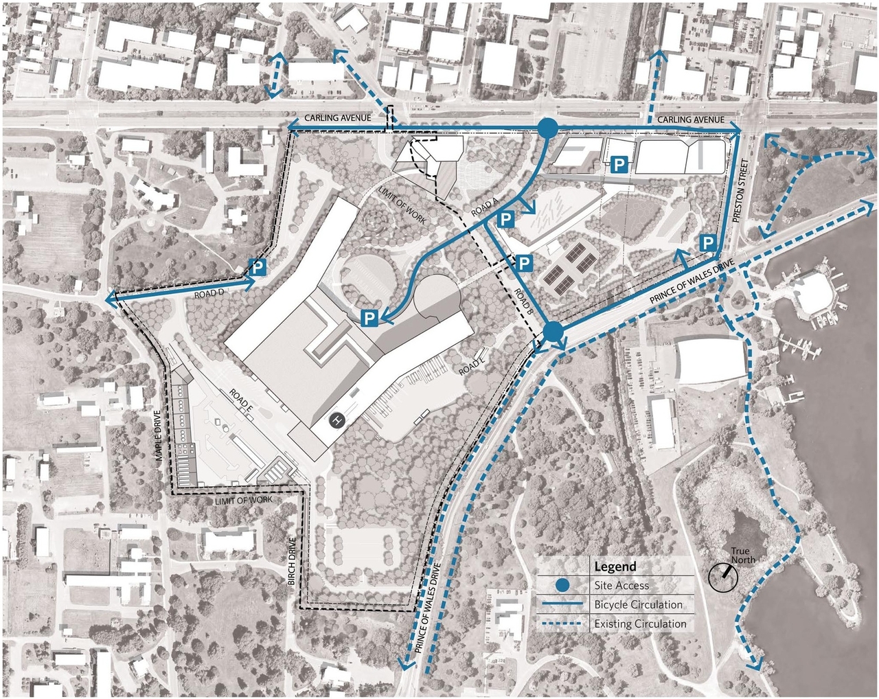 Construction site plan for project from page 61 of the file '2022-12-07 - Design Brief - D07-12-22-0168'