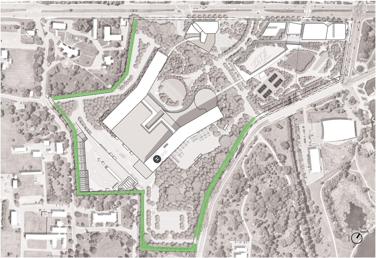 Construction site plan for project from page 86 of the file '2022-12-07 - Design Brief - D07-12-22-0168'