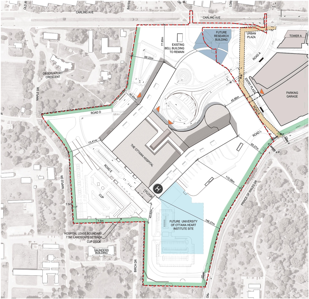 Construction site plan for project from page 5 of the file '2023-08-03 - Design Drawings - D07-12-22-0168'