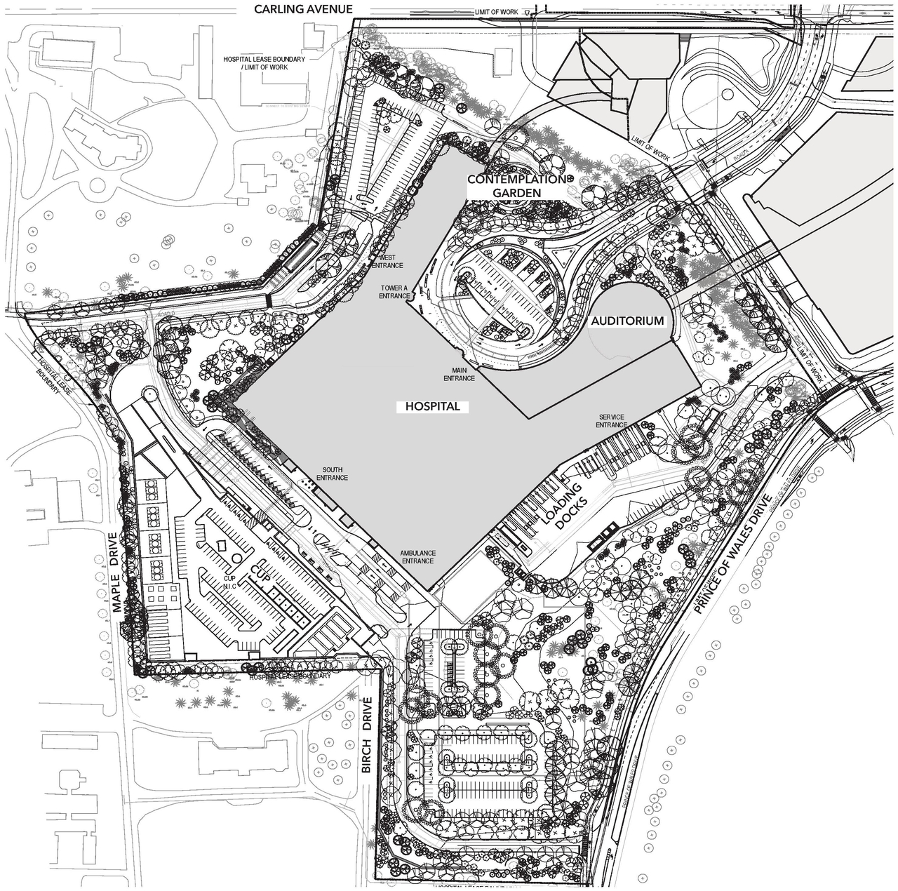 Construction site plan for project from page 9 of the file '2023-08-03 - Design Drawings - D07-12-22-0168'