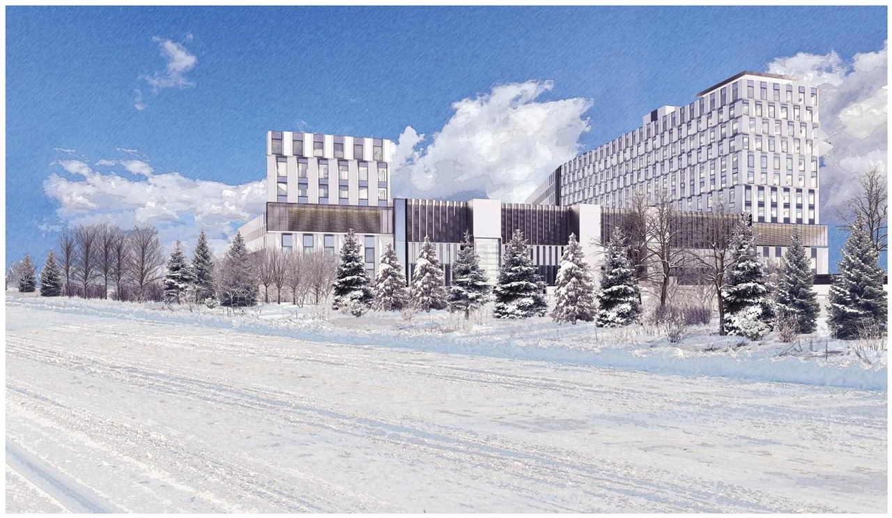 Rendering of building from page 22 of the file '2023-08-03 - Design Drawings - D07-12-22-0168'