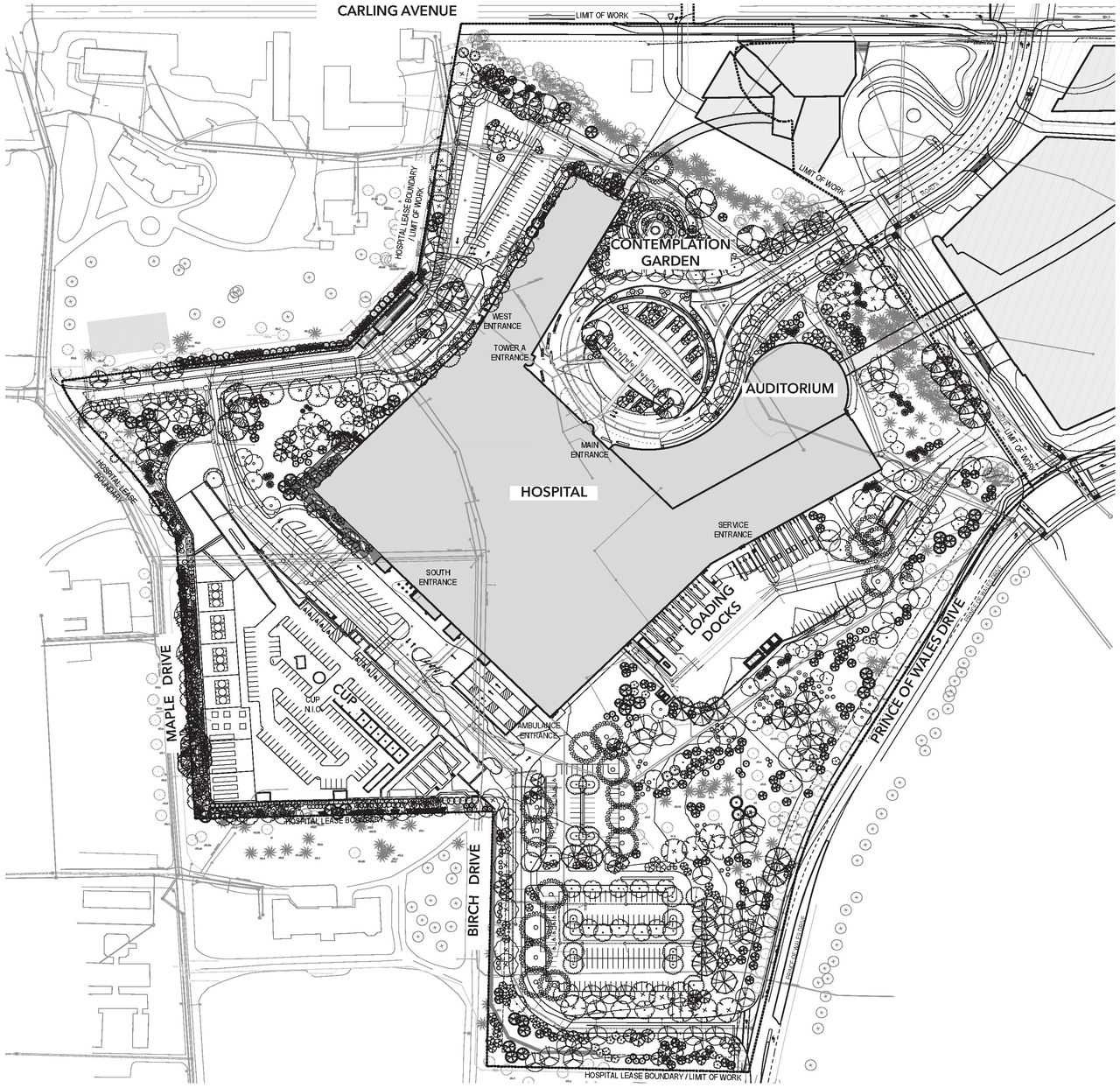 Construction site plan for project from page 9 of the file '2023-04-17 - Design Drawings - D07-12-22-0168'
