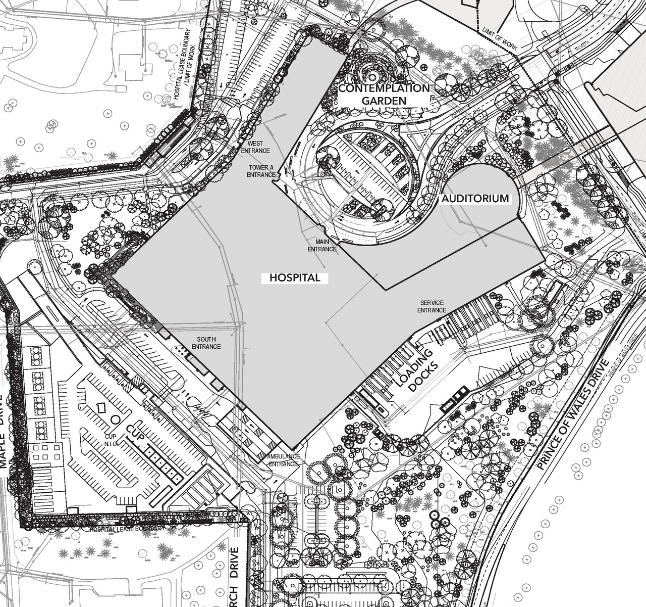 Construction site plan for project from page 9 of the file '2023-04-17 - Design Drawings - D07-12-22-0168'