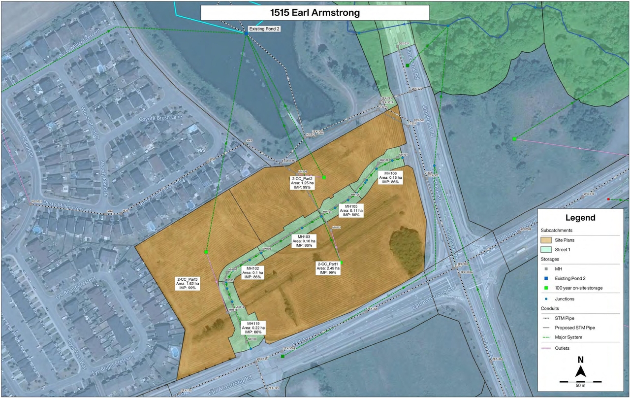 Construction site plan for project from page 90 of the file '2023-04-03 - Design Brief - D07-12-22-0169'