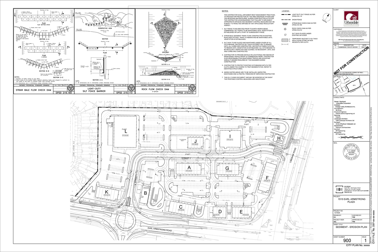 Construction site plan for project from page 95 of the file '2023-04-03 - Design Brief - D07-12-22-0169'