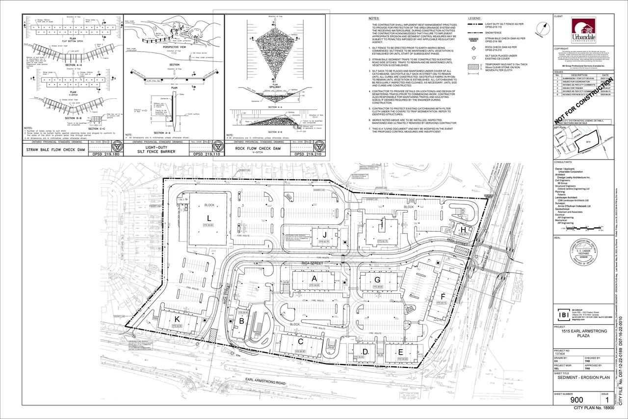 Construction site plan for project from page 136 of the file '2023-07-25 - Design Brief - D07-12-22-0169'