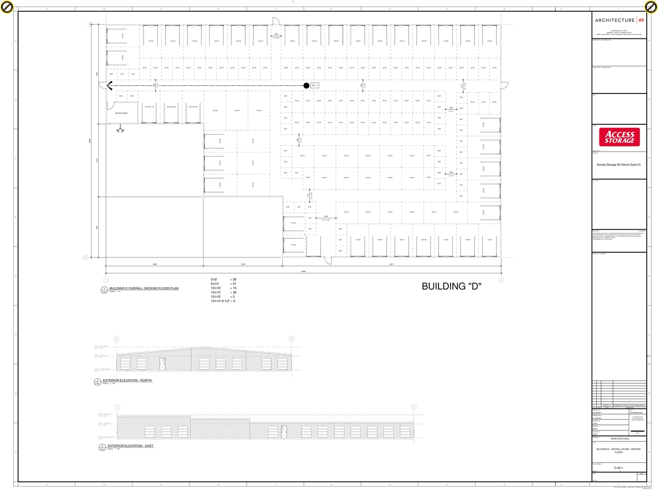 Floor plan for project from page 6 of the file '2023-07-21 - Elevations and Floor Plans - D07-12-22-0174'