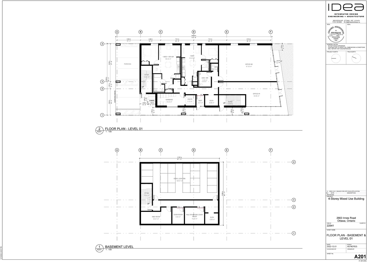 Floor plan for project from page 1 of the file '2022-12-22 - Floor Plan Basement and level 1 - D07-12-22-0182'