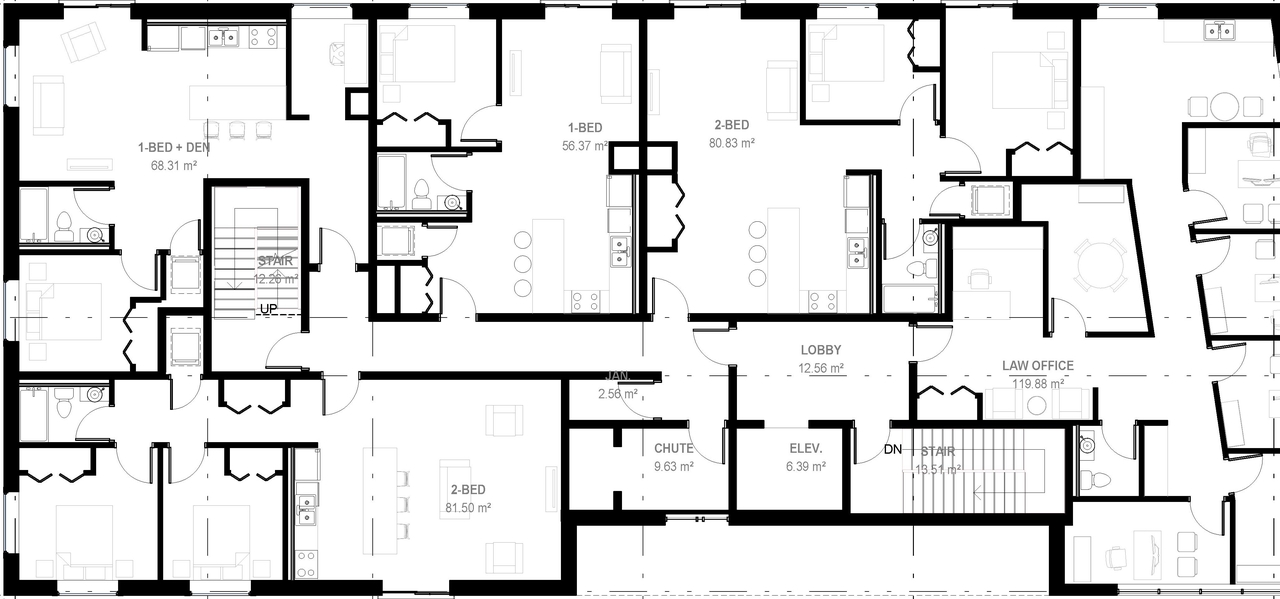 Construction site plan for project from page 1 of the file '2022-12-22 - Floor Plan Levels 2 & 3 - D07-12-22-0182'