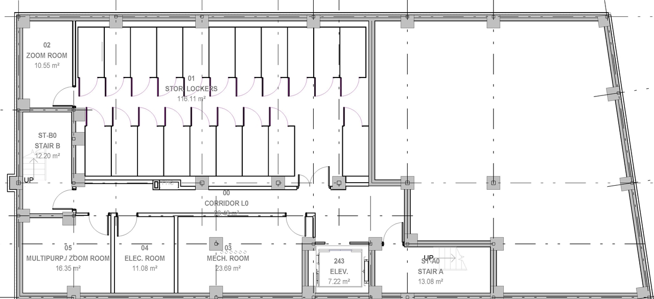 Construction site plan for project from page 1 of the file '2023-07-19 - Floor Plans - D07-12-22-0182'