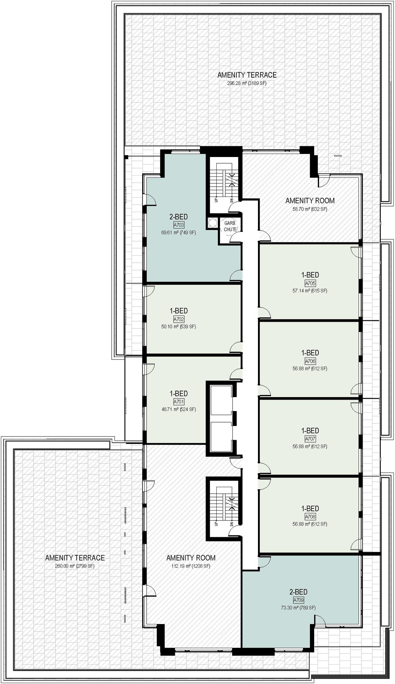 Floor plan for project from page 28 of the file '2025-04-11 - Urban Design Brief - D07-12-22-0185'