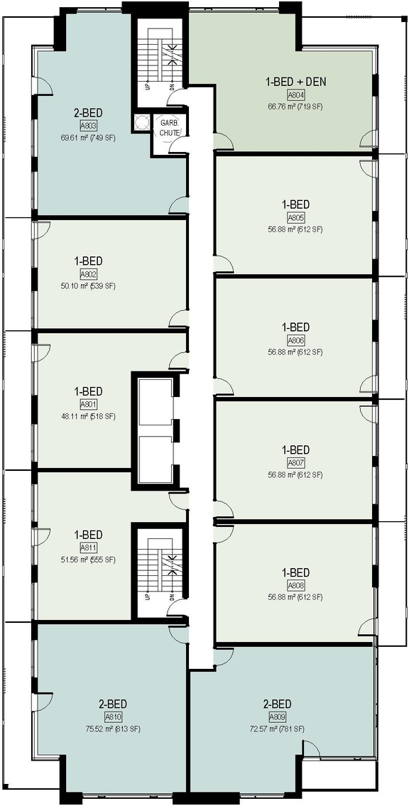 Floor plan for project from page 29 of the file '2025-04-11 - Urban Design Brief - D07-12-22-0185'