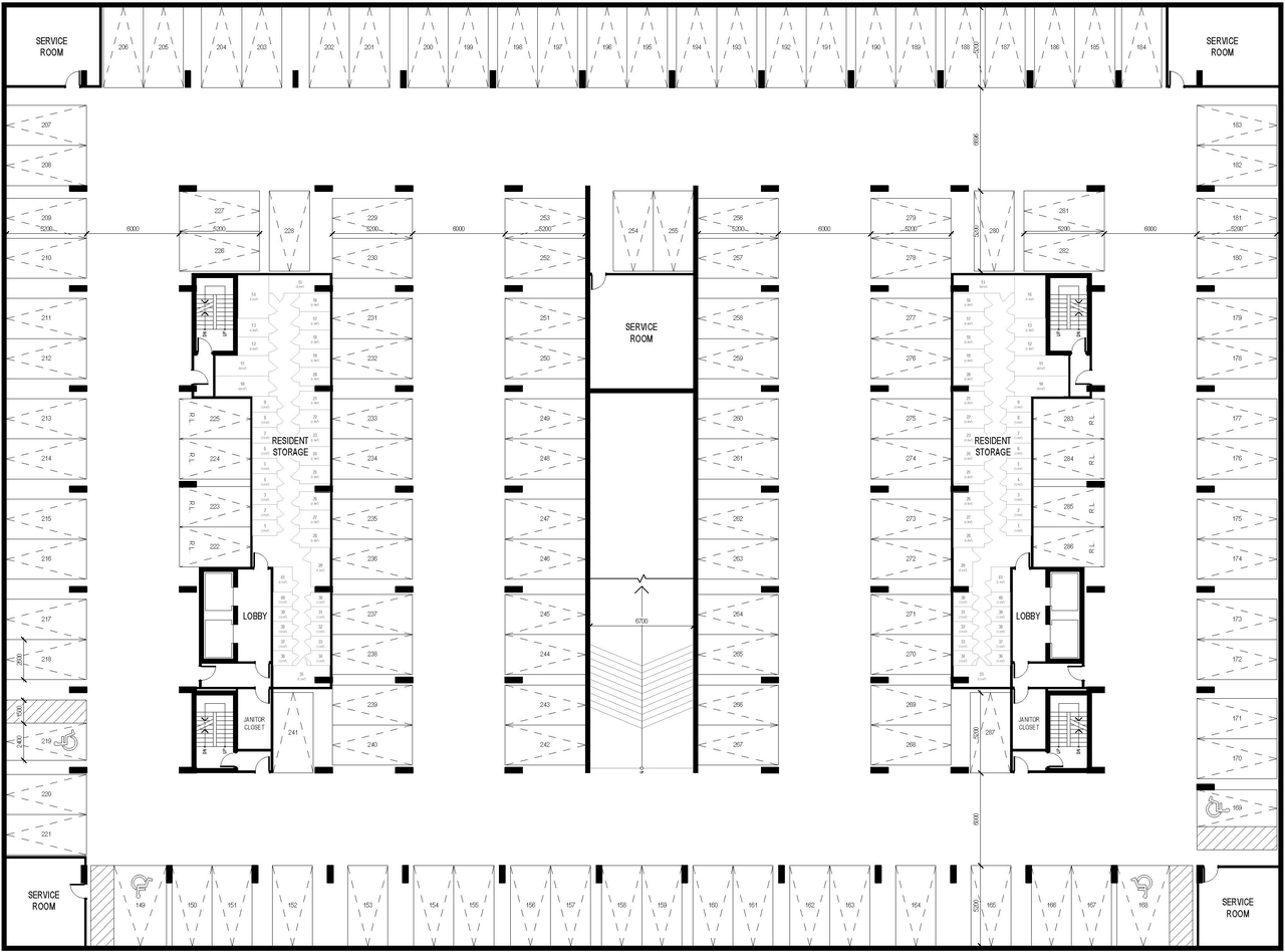 Floor plan for project from page 31 of the file '2025-04-11 - Urban Design Brief - D07-12-22-0185'