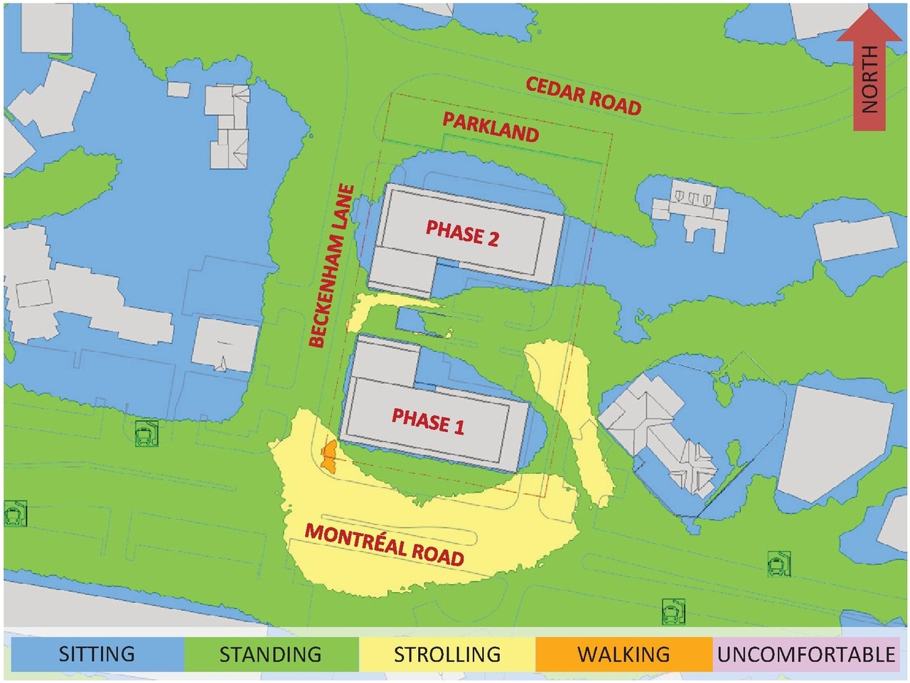 Construction site plan for project from page 40 of the file '2025-04-11 - Urban Design Brief - D07-12-22-0185'