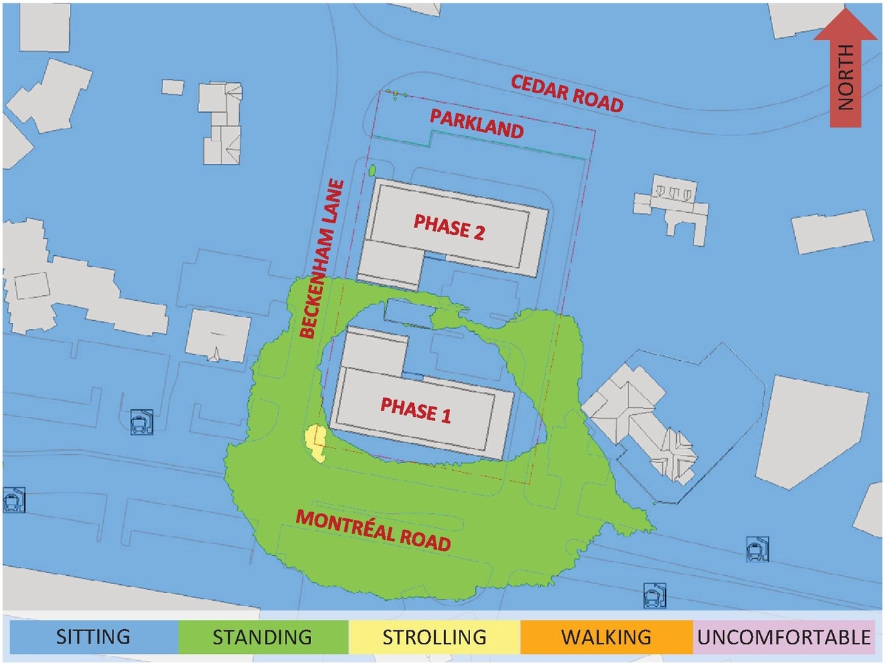Construction site plan for project from page 40 of the file '2025-04-11 - Urban Design Brief - D07-12-22-0185'