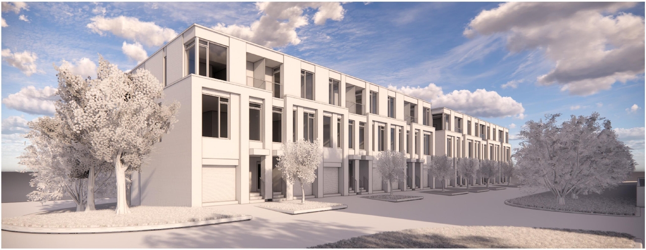 Rendering of building from page 10 of the file '2022-12-23 - Design Brief - D07-12-22-0185'
