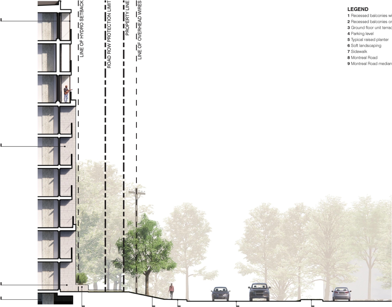 Rendering of building from page 11 of the file '2022-12-23 - Design Brief - D07-12-22-0185'