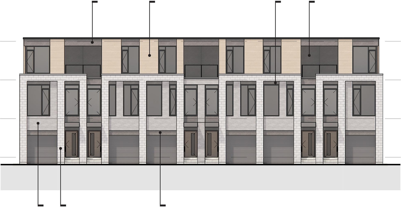 Rendering of building from page 17 of the file '2022-12-23 - Design Brief - D07-12-22-0185'