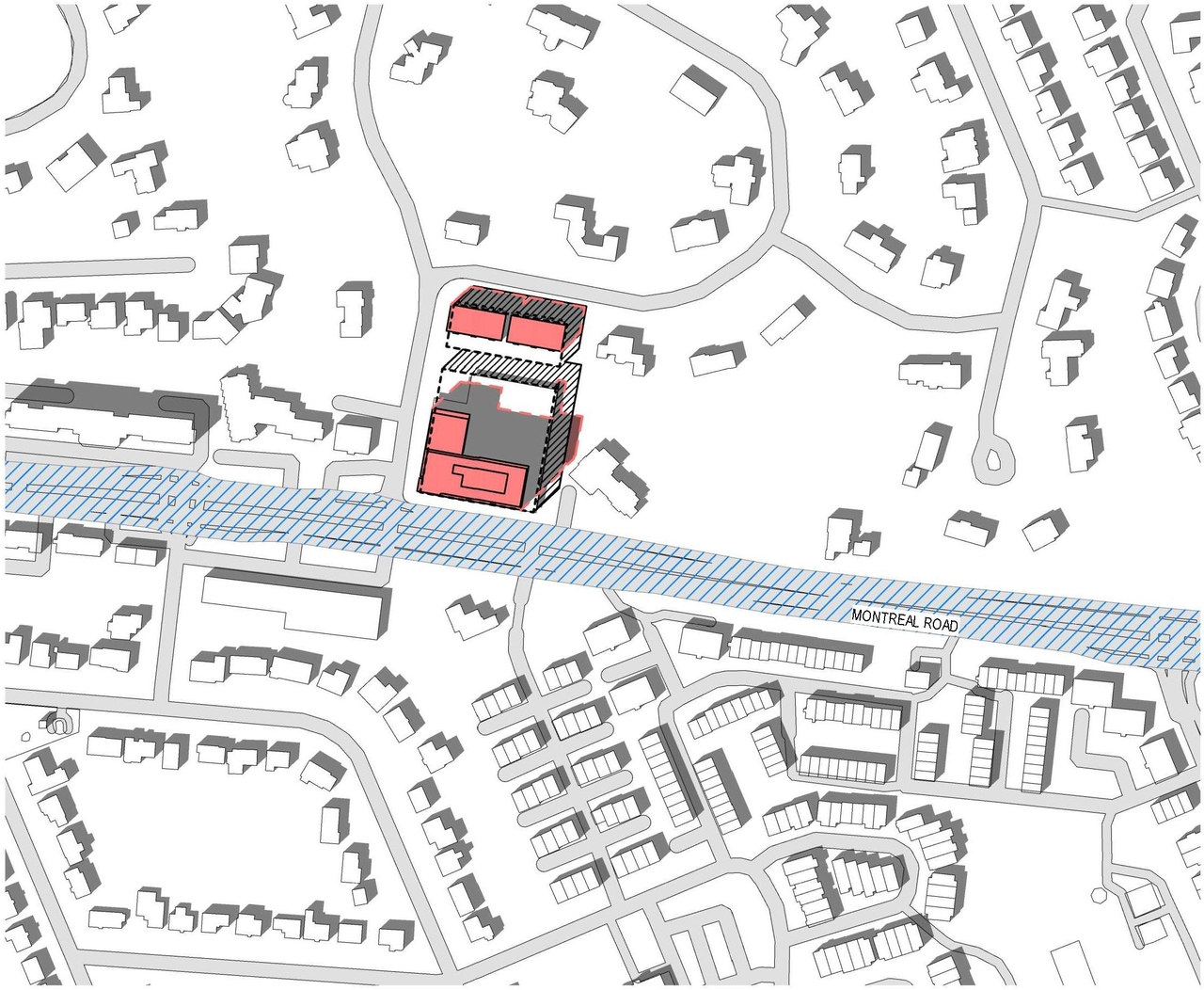 Construction site plan for project from page 21 of the file '2022-12-23 - Design Brief - D07-12-22-0185'