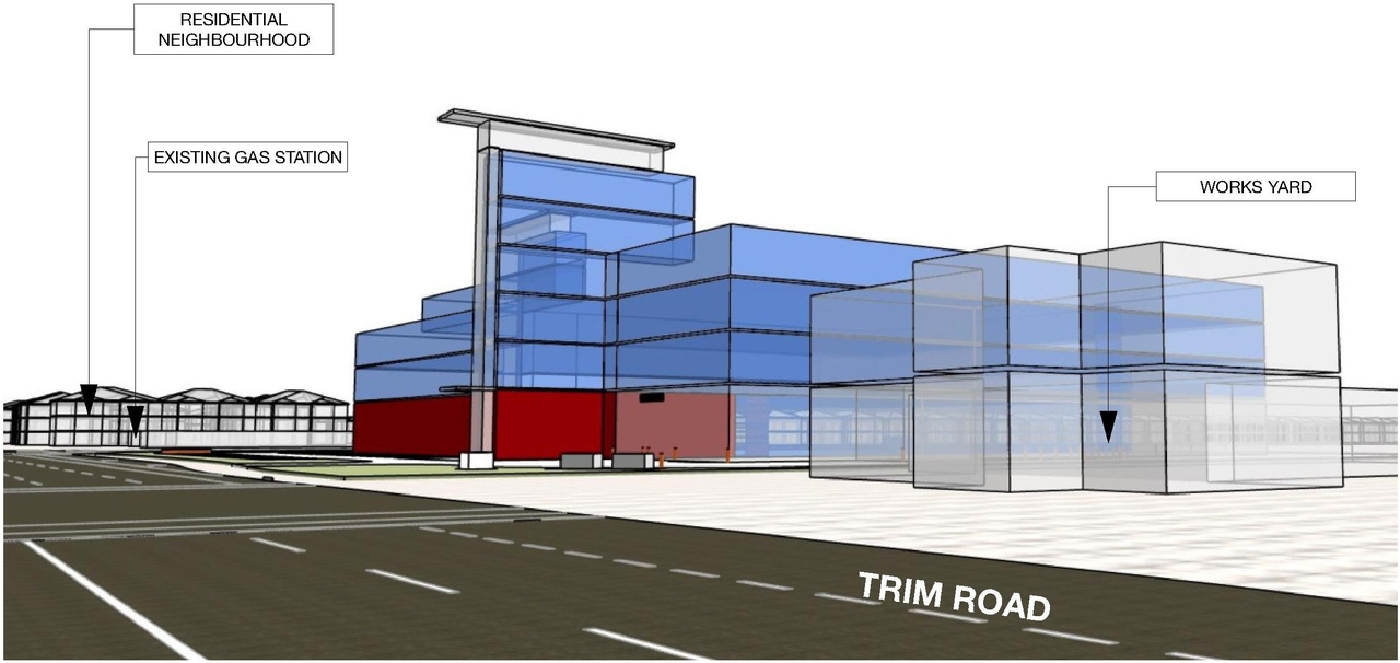 Rendering of building from page 5 of the file '2023-01-03 - Views and Section - D07-12-23-0001'