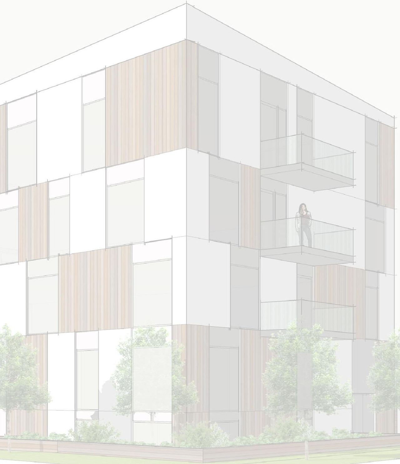 Rendering of building from page 1 of the file '2023-01-30 - Design Brief - D07-12-23-0006'