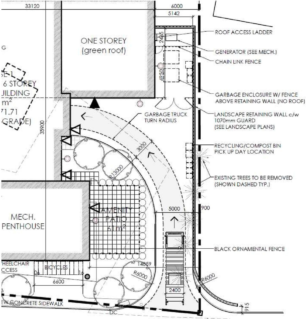 Construction site plan for project from page 42 of the file '2023-02-08 - Design Brief - D07-12-23-0014'