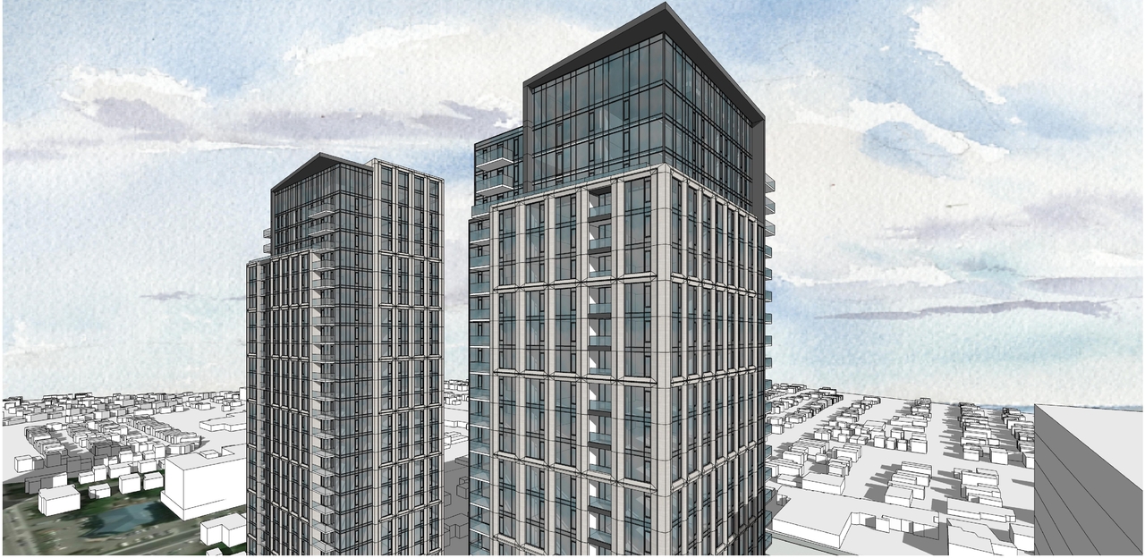 Rendering of building from page 2 of the file '2023-03-31 - Views - D07-12-23-0019'