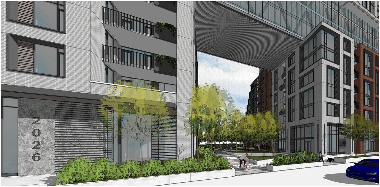Rendering of building from page 8 of the file '2023-03-31 - Views - D07-12-23-0019'