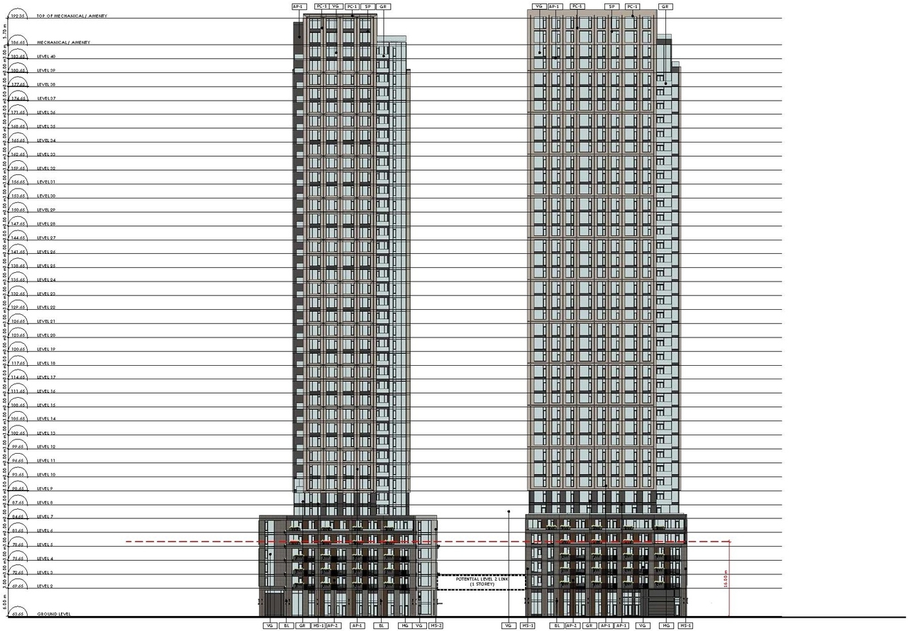 Rendering of building from page 26 of the file '2024-04-17 - Design Brief - D07-12-23-0019'