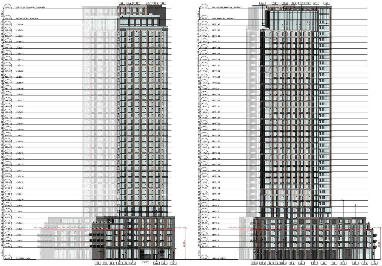 Rendering of building from page 27 of the file '2024-04-17 - Design Brief - D07-12-23-0019'