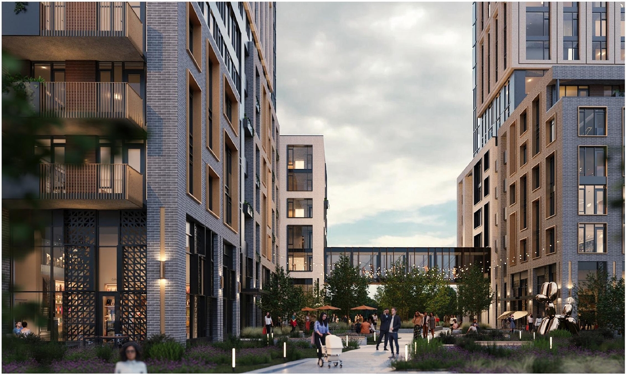 Rendering of building from page 8 of the file '2024-07-22 - Design Brief - D07-12-23-0019'