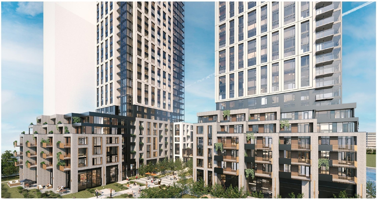 Rendering of building from page 9 of the file '2024-07-22 - Design Brief - D07-12-23-0019'