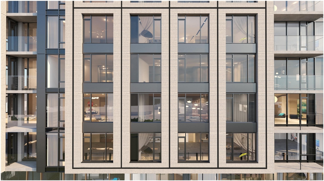 Rendering of building from page 11 of the file '2024-07-22 - Design Brief - D07-12-23-0019'