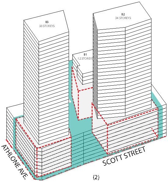 Rendering of building from page 20 of the file '2024-07-22 - Design Brief - D07-12-23-0019'