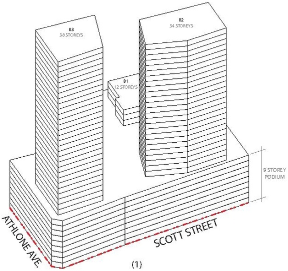 Rendering of building from page 20 of the file '2024-07-22 - Design Brief - D07-12-23-0019'